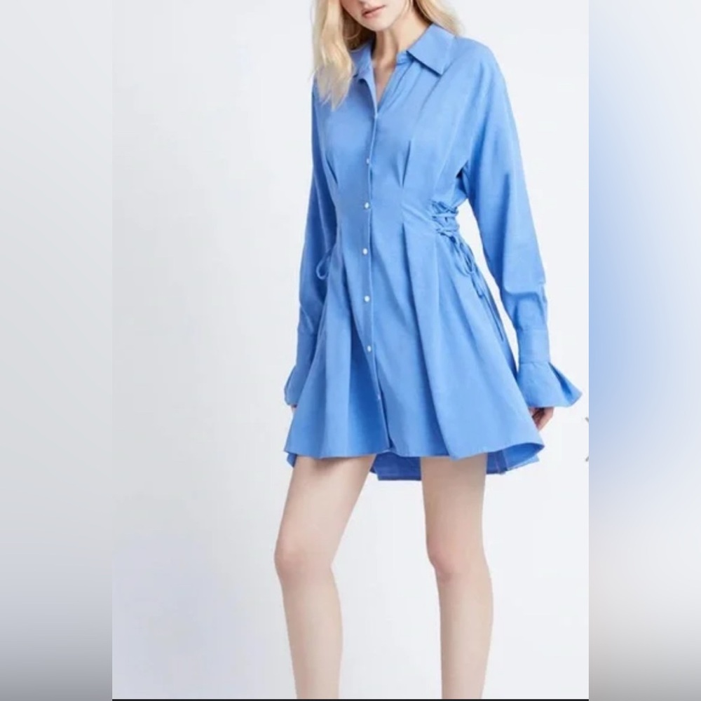 Urban Revivo lace up side shirt dress